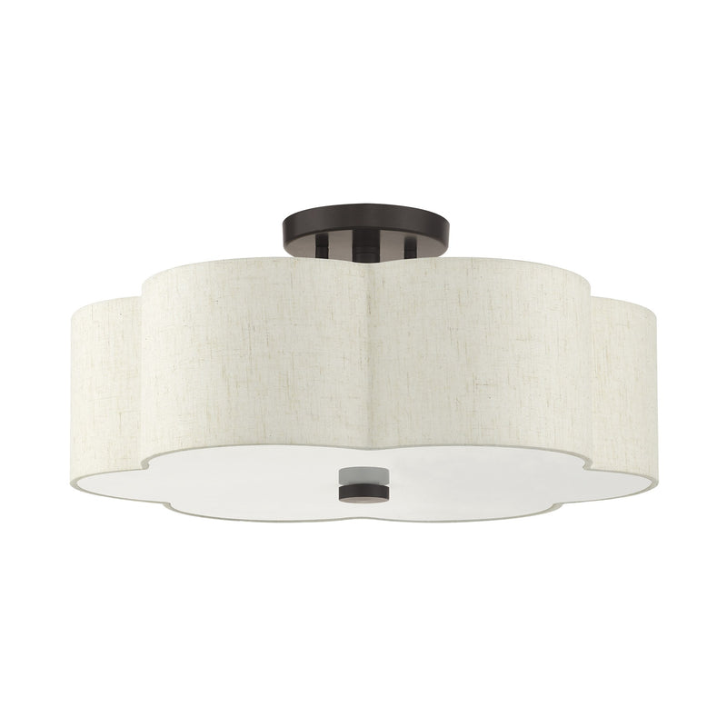 Solstice 3-Light 18" Semi-Flush Mount in English Bronze