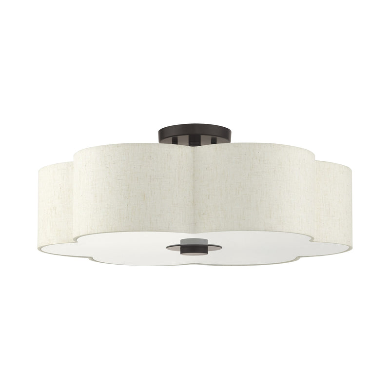 Solstice 5-Light Semi-Flush Mount in English Bronze