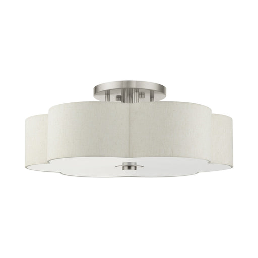 Solstice 6-Light Semi-Flush Mount in Brushed Nickel