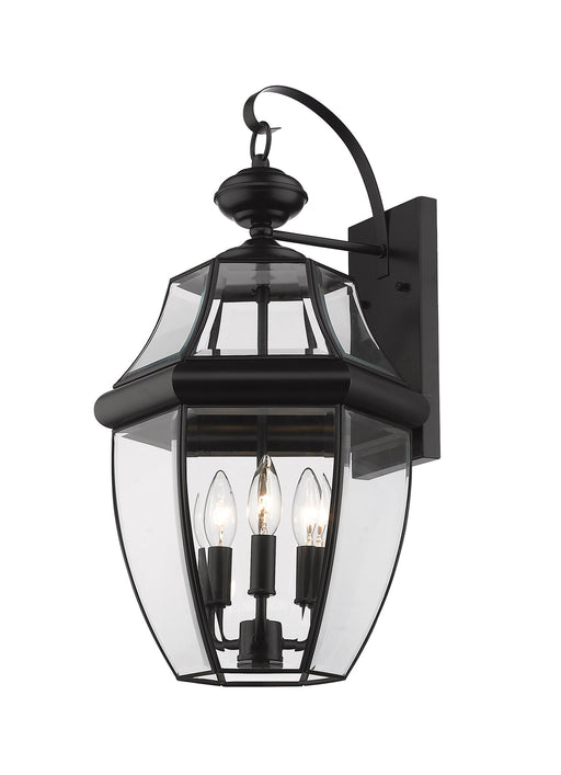 Westover 3 Light 12.25" Outdoor Wall Light in Black