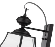 Westover 3 Light 12.25" Outdoor Wall Light in Black