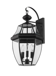 Westover 3 Light 12.25" Outdoor Wall Light in Black