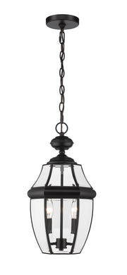 Westover 2 Light 8.75" Outdoor Chain Mount Ceiling Fixture in Black