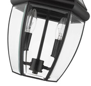 Westover 2 Light 8.75" Outdoor Chain Mount Ceiling Fixture in Black