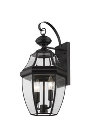 Westover 2 Light 10" Outdoor Wall Light in Black