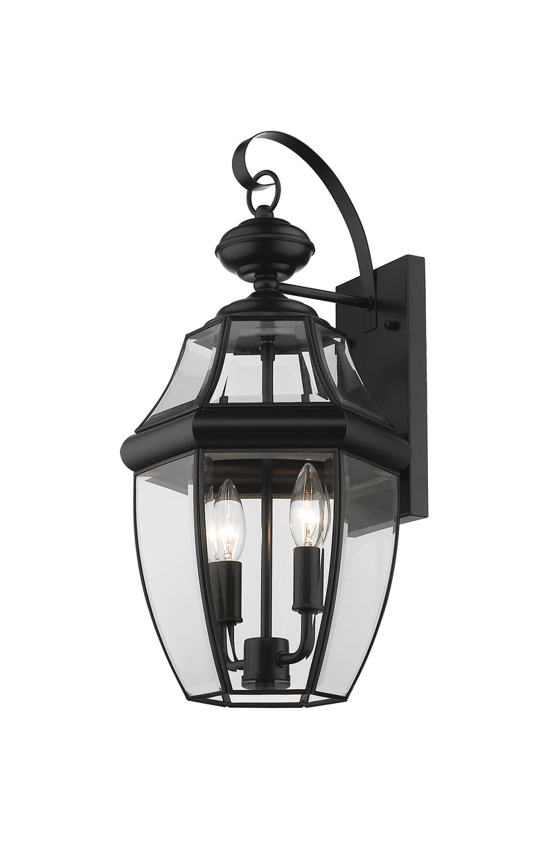 Westover 2 Light 10" Outdoor Wall Light in Black