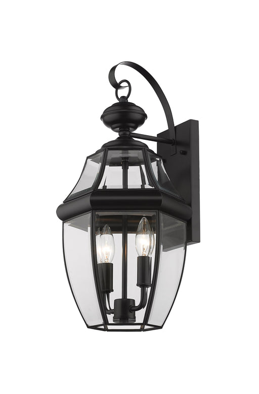 Westover 2 Light 10" Outdoor Wall Light in Black