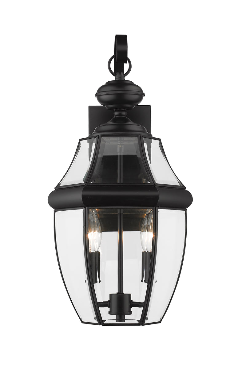 Westover 2 Light 10" Outdoor Wall Light in Black