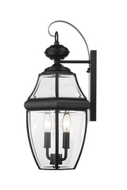 Westover 2 Light 10" Outdoor Wall Light in Black
