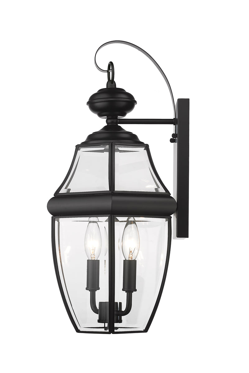 Westover 2 Light 10" Outdoor Wall Light in Black