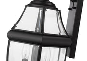 Westover 2 Light 10" Outdoor Wall Light in Black