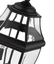 Westover 2 Light 10" Outdoor Post Mount Fixture in Black, Post Top Only