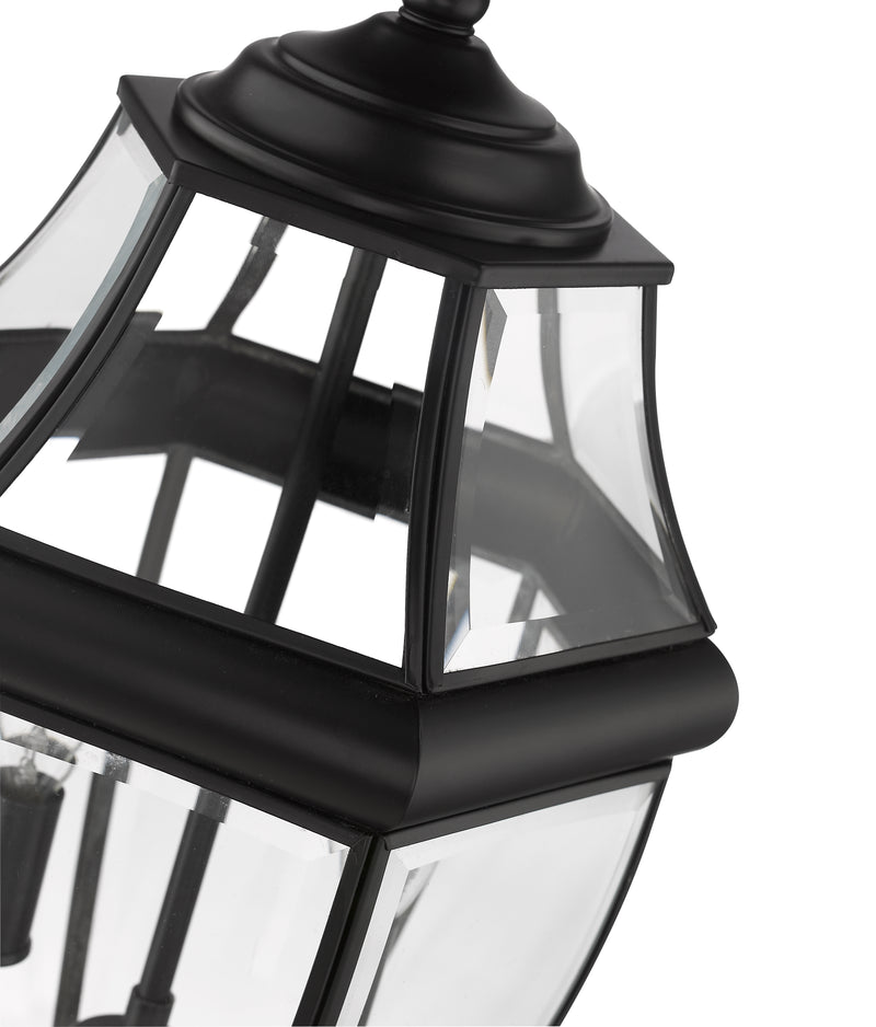 Westover 2 Light 10" Outdoor Post Mount Fixture in Black, Post Top Only
