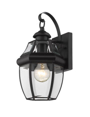 Westover 1 Light 7.75" Outdoor Wall Light in Black