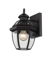 Westover 1 Light 7.25" Outdoor Wall Light in Black
