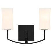 Ayala 2 Light Wall Sconce in Matte Black