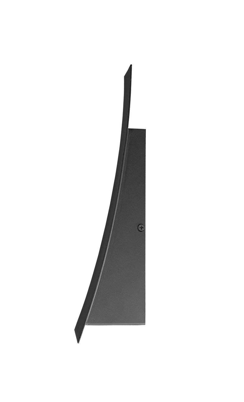 Landrum 1 Light 4.75" Outdoor Wall Light, 12" Tall in Black