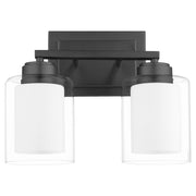 Cameron 2 Light Vanity Light in Matte Black