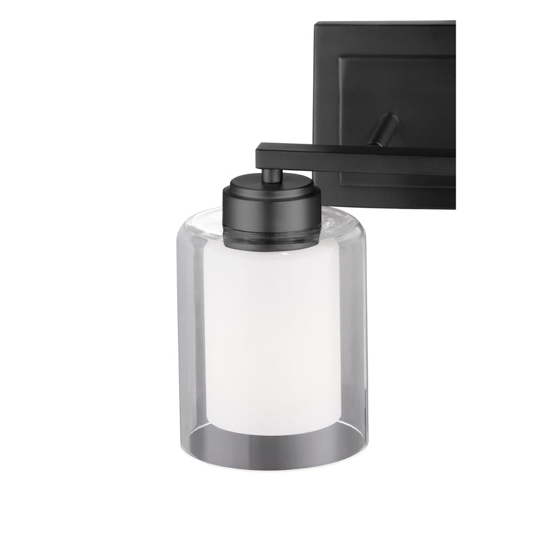Cameron 2 Light Vanity Light in Matte Black