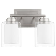 Cameron 2 Light Vanity Light in Satin Nickel