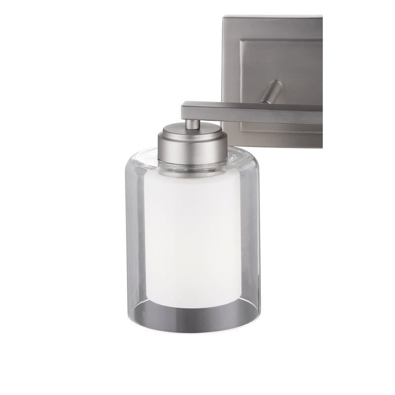 Cameron 2 Light Vanity Light in Satin Nickel