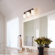 Cameron 3 Light Vanity Light in Matte Black