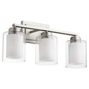 Cameron 3 Light Vanity Light in Satin Nickel