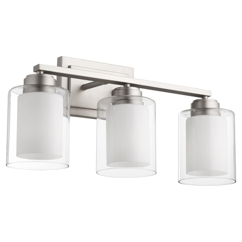 Cameron 3 Light Vanity Light in Satin Nickel