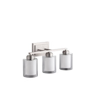 Cameron 3 Light Vanity Light in Satin Nickel
