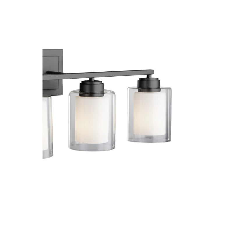 Cameron 4 Light Vanity Light in Matte Black