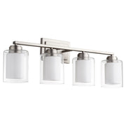 Cameron 4 Light Vanity Light in Satin Nickel