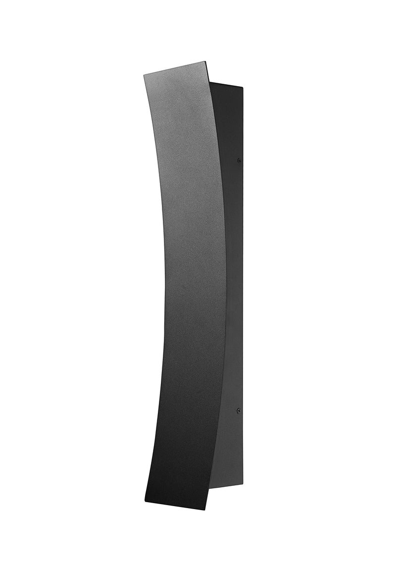 Landrum 2 Light 4.75" Outdoor Wall Light, 24" Tall in Black