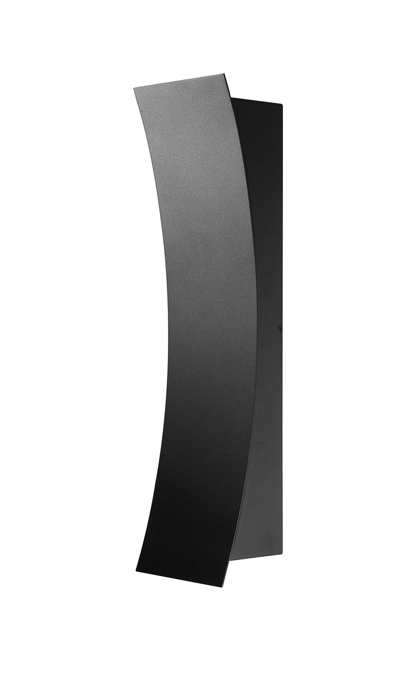 Landrum 2 Light 4.75" Outdoor Wall Light, 18" Tall in Black