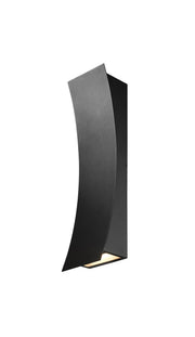 Landrum 2 Light 4.75" Outdoor Wall Light, 18" Tall in Black