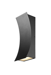 Landrum 2 Light 4.75" Outdoor Wall Light, 12" Tall in Black