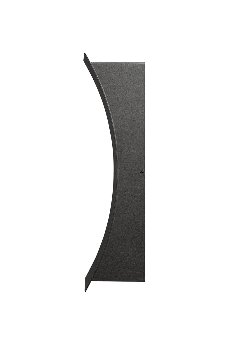 Landrum 2 Light 4.75" Outdoor Wall Light, 12" Tall in Black