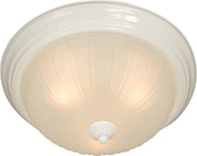 Essentials 11.5" 1 Light Frosted Glass Flush Mount in White