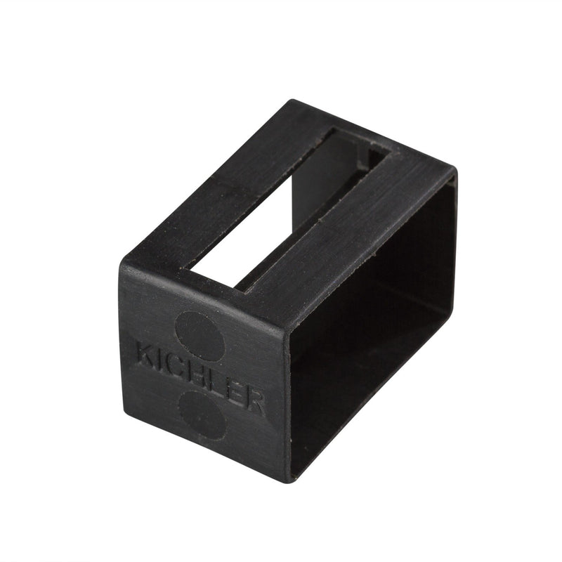 Tape Light Track U Channel End Cap in Black Material (not Painted)