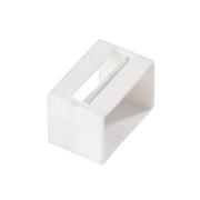 Tape Light Track U Channel End Cap in White Material (not Painted)
