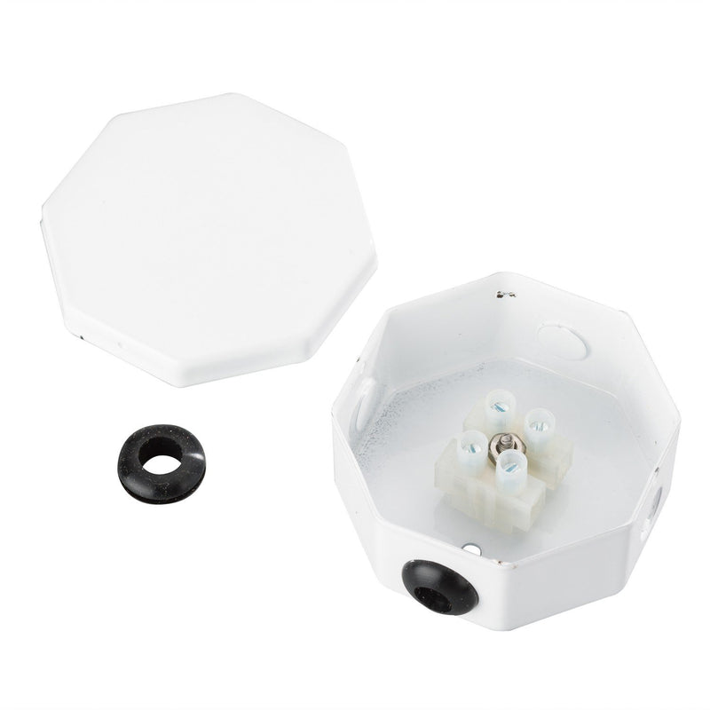 Dry Tape Light Splice Box in White Material (not Painted)