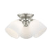 Somerville 3 Light Ceiling Mount in Brushed Nickel