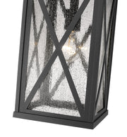 Brookside 1 Light 9.5" Outdoor Chain Mount Ceiling Fixture in Black