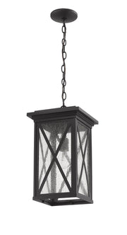 Brookside 1 Light 9.5" Outdoor Chain Mount Ceiling Fixture in Black
