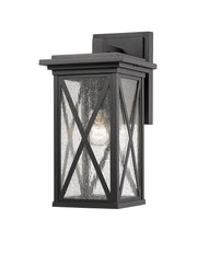 Brookside 1 Light 7.25" Outdoor Wall Light in Black