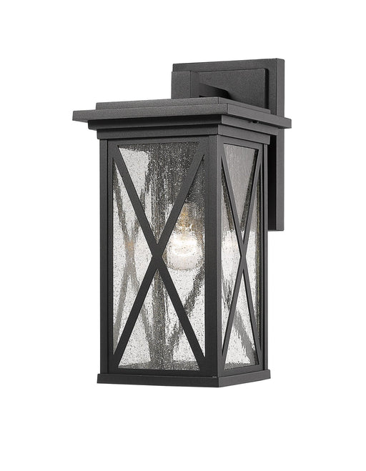 Brookside 1 Light 7.25" Outdoor Wall Light in Black
