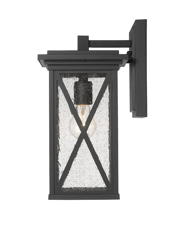 Brookside 1 Light 7.25" Outdoor Wall Light in Black