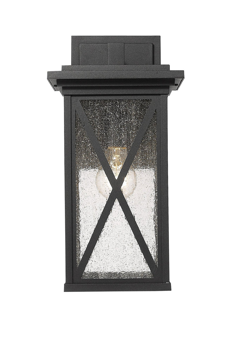 Brookside 1 Light 7.25" Outdoor Wall Light in Black