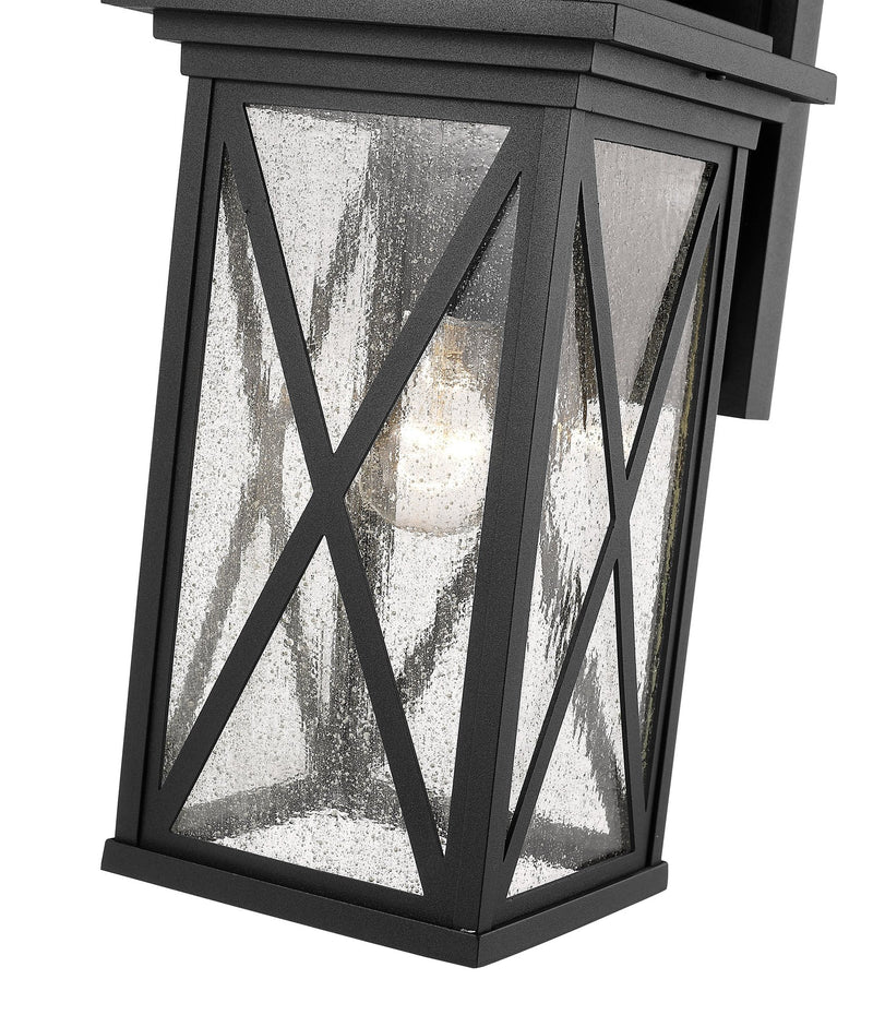 Brookside 1 Light 7.25" Outdoor Wall Light in Black
