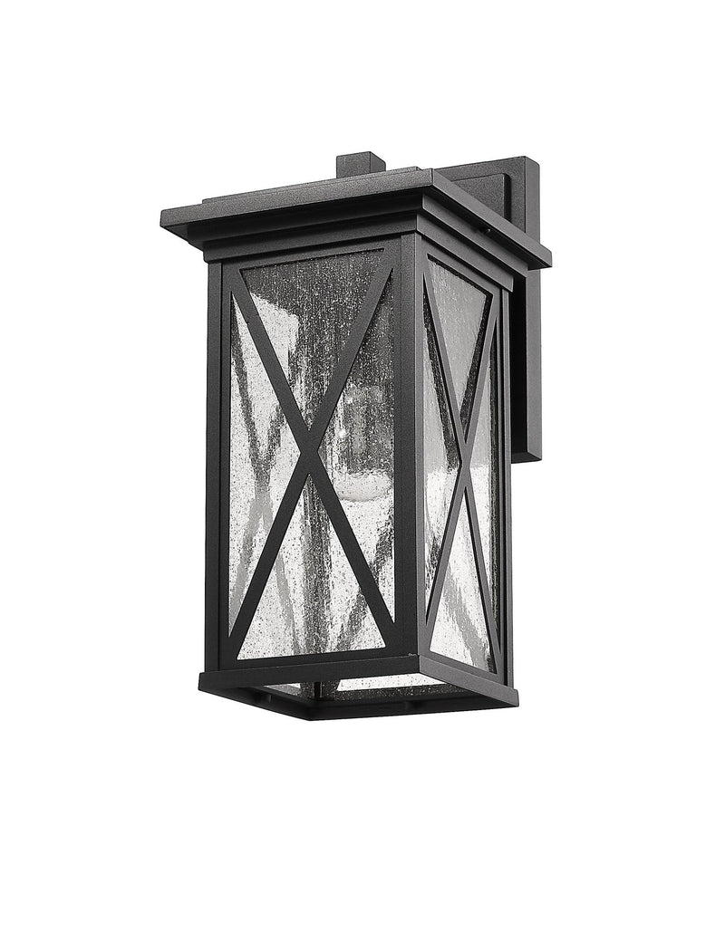 Brookside 1 Light 7.25" Outdoor Wall Light in Black