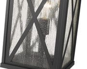 Brookside 1 Light 9.5" Outdoor Post Mount Fixture in Black, Post Top Only, Round Fitter